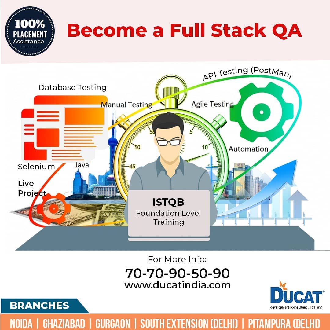 Ducat_education's tweet image. Become a #FullStack QA With 100% Placements Assistance
#manualtesting #databasetesting #java #agiletesting #softwaretesting #tester #qualityassurance #development #selenium #java #automationtesting
