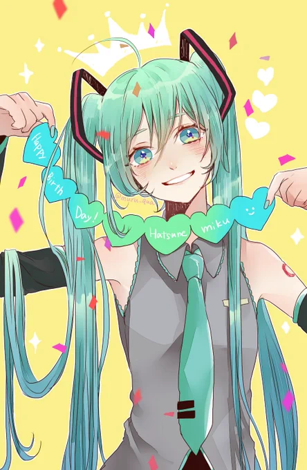 #初音ミク生誕祭2021 
遅れちゃったけど、どうしてもお祝いしたかった! 