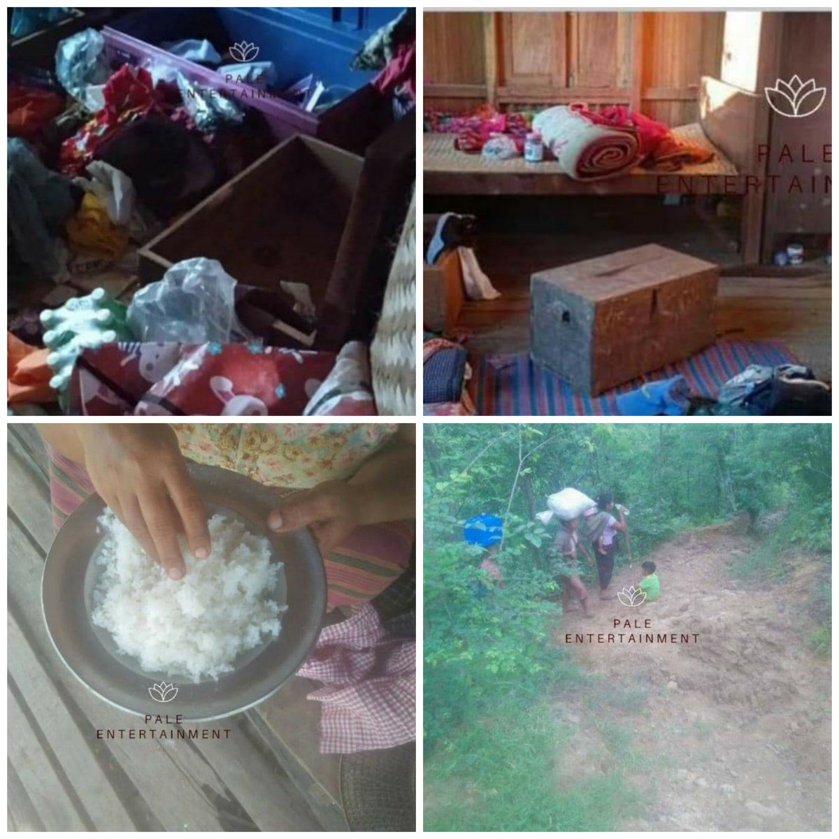 Villagers are fleeing after terrorists raided the Sit Yin Tract in #Pale Township. In Khin Thar and Ye Tha villages, the terrorists split into two groups and then they are stationed.
#ASEAN_StandForDemocracy
#Sep1Coup
#WhatsHappeningInMyanmar