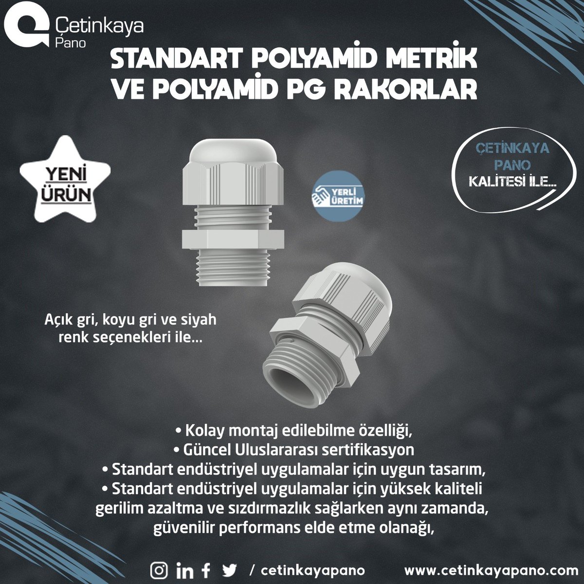 CetinkayaPano's tweet image. Endüstriyel uygulamalarınızda yenilikçi çözümlerimiz hakkında detaylı bilgi almak için, web sitemizden fiyat listemizi inceleyebilir; mağazalarımız, bölge temsilciliklerimiz ve satış temsilcilerimizden destek alabilirsiniz.

 #cableplate #rakor #polyamidrakor #metalrakor