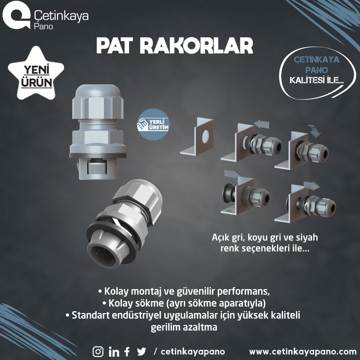 CetinkayaPano's tweet image. Endüstriyel uygulamalarınızda yenilikçi çözümlerimiz hakkında detaylı bilgi almak için, web sitemizden fiyat listemizi inceleyebilir; mağazalarımız, bölge temsilciliklerimiz ve satış temsilcilerimizden destek alabilirsiniz.

 #cableplate #rakor #polyamidrakor #metalrakor
