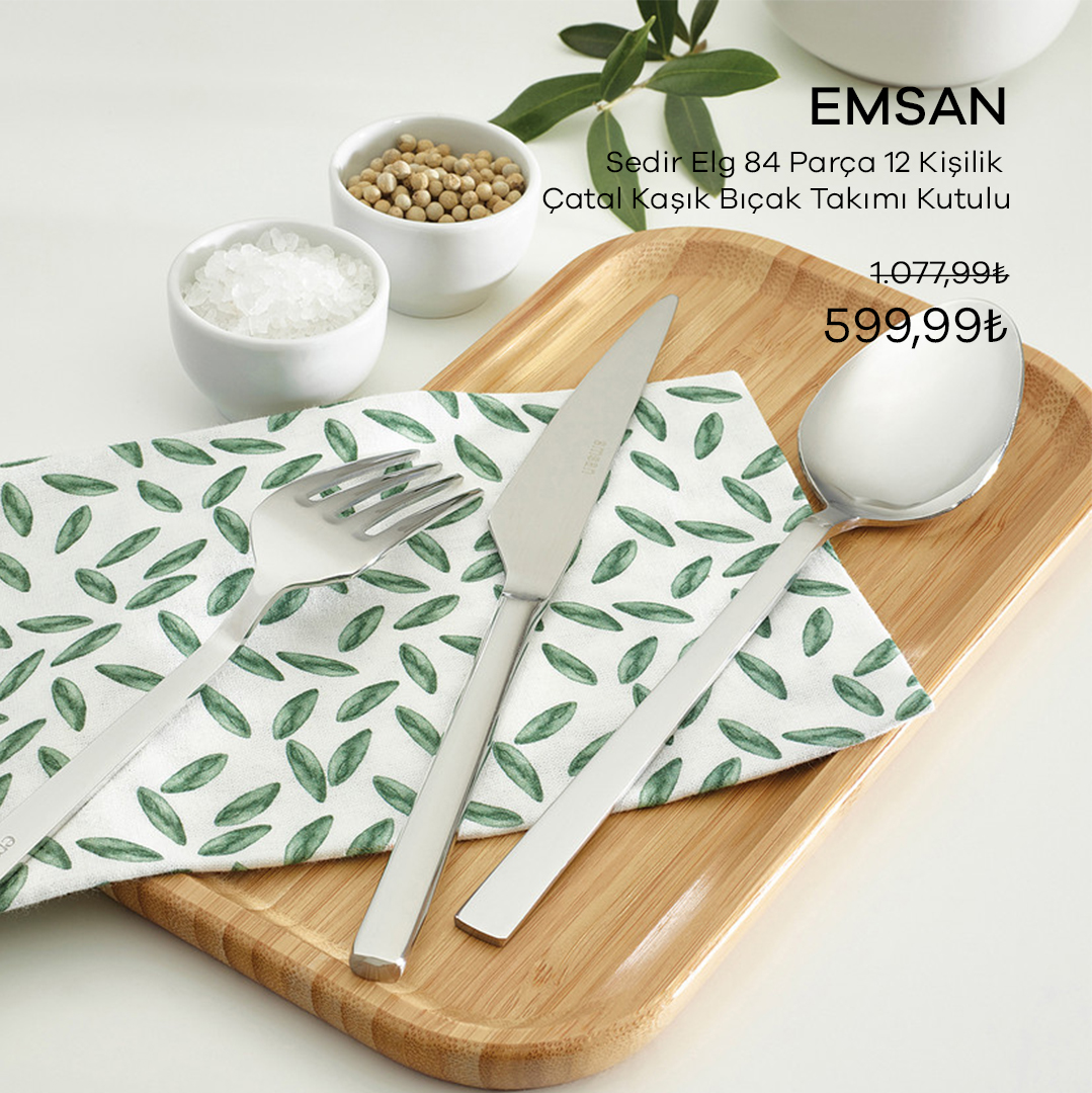 Şık ve zarif sofranıza çok yakışacak bir son dokunuş! 

Emsan Sedir Elg 84 Parça 12 Kişilik Çatal Kaşık Bıçak Takımı 599.99 TL!

Satın almak için: bit.ly/EmsanSedirElgC…