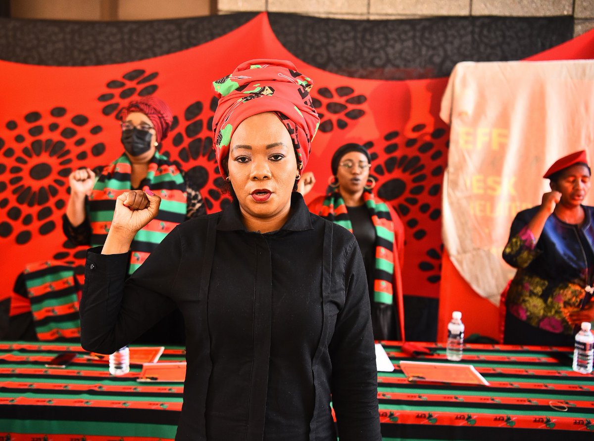 EFFSouthAfrica's tweet photo. Treasurer General @OmphileMaotwe at the EFF GBV Help Desk Seminar.
The purpose of this seminar is to work together in finding workable and implementable solutions on the current crisis of Gender Based Violence and Femicides in South Africa. https://t.co/alk5r8DXcl