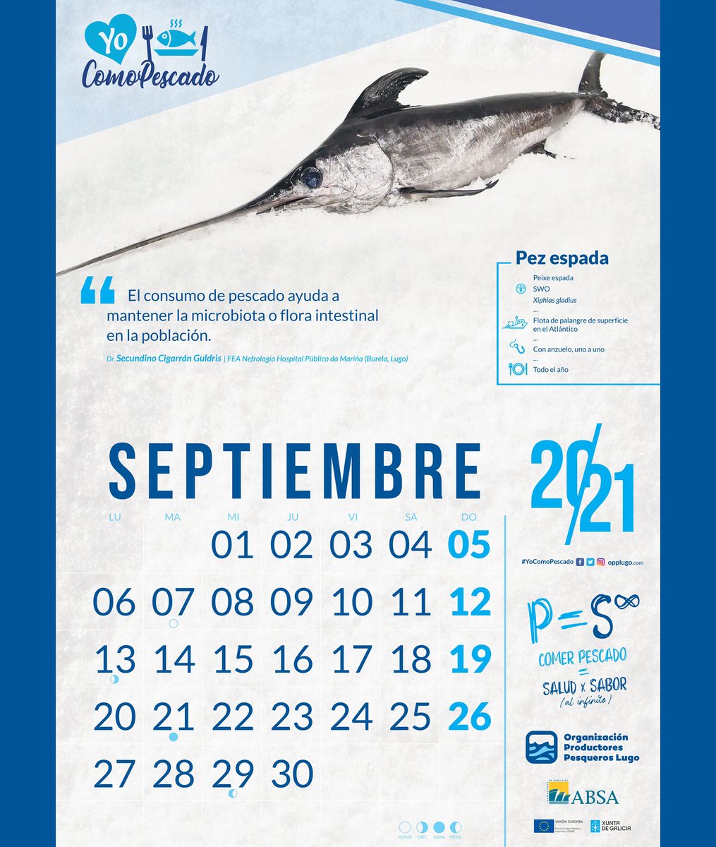 oppburela's tweet photo. #Felicidad #YoComoPescado #ComeMasPescado #Pescado #Salud #Sabor #Calendario2021 #OPPLugo #OPP7 #ABSA #Pesca #Mar #Lugo #Burela #Galicia #Omega3 #EuComoPeixe #Peixe #VaidePeixe #Flota #Palangre #Superficie #Anzuelo #Atlantico #PezEspada @CEPESCA https://t.co/2idGQ07ORE