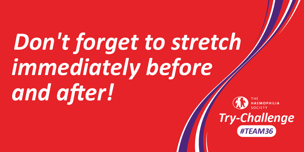 HaemoSocUK's tweet photo. A very important rule with exercise and sport! No one wants to get caught with stitches or feel stiff the day after training.
#Team36 #TryChallenge https://t.co/3D4JQdgMGG