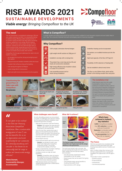CompofloorUK's tweet photo. We are thrilled to have been shortlisted for a RISE Award  at the #seedsconference2021 https://t.co/k6oNw1sRo7