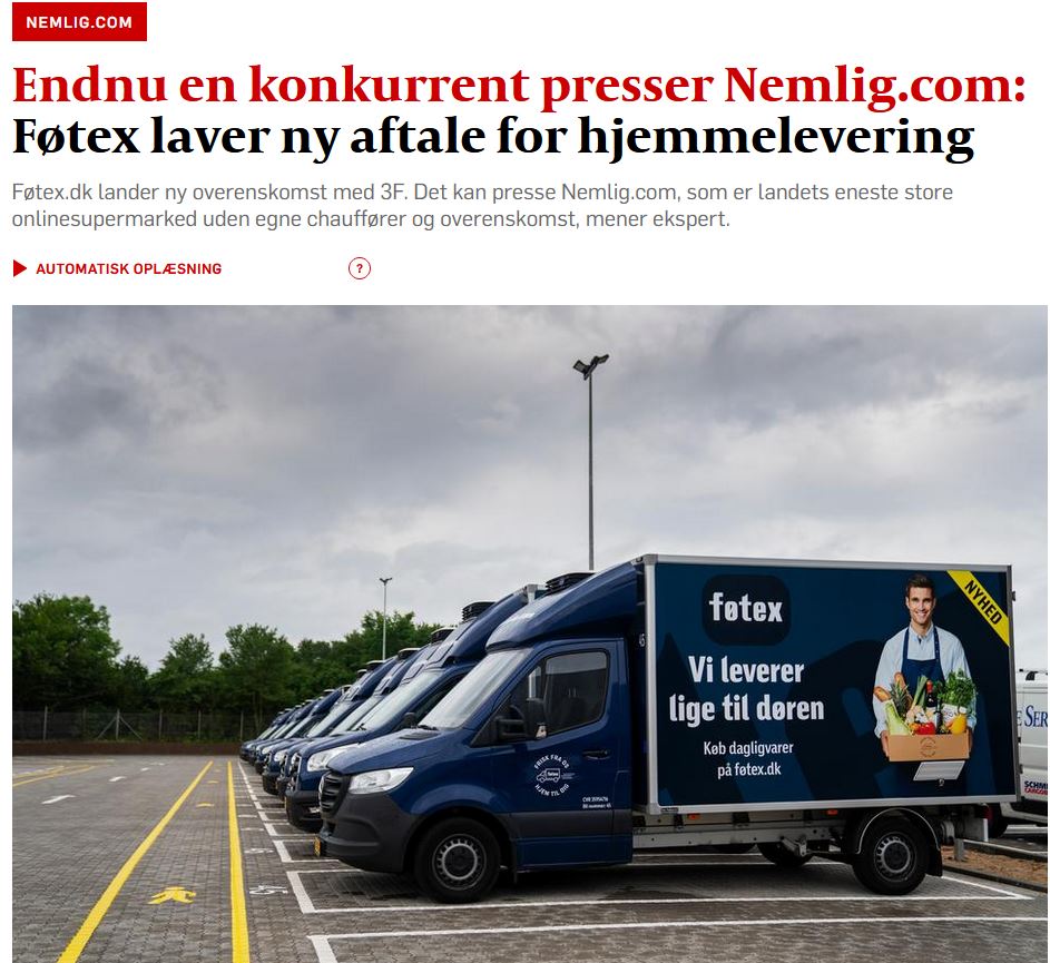 European Transport Federation on Twitter: "👏Congrats to 🇩🇰@3F_Fagforening for taking another step towards making #fairdelivery in e-commerce reality! & more for online supermarket Føtex's drivers who are now