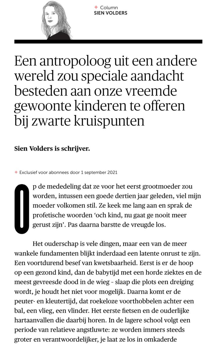 Juliedjes's tweet photo. Over witte streepjes die onze kinderen moeten beschermen tegen tonnen staal. Wat schrijf je dat treffend, @SienVolders @demorgen @LydiaPeeters https://t.co/evwQv9KXs6