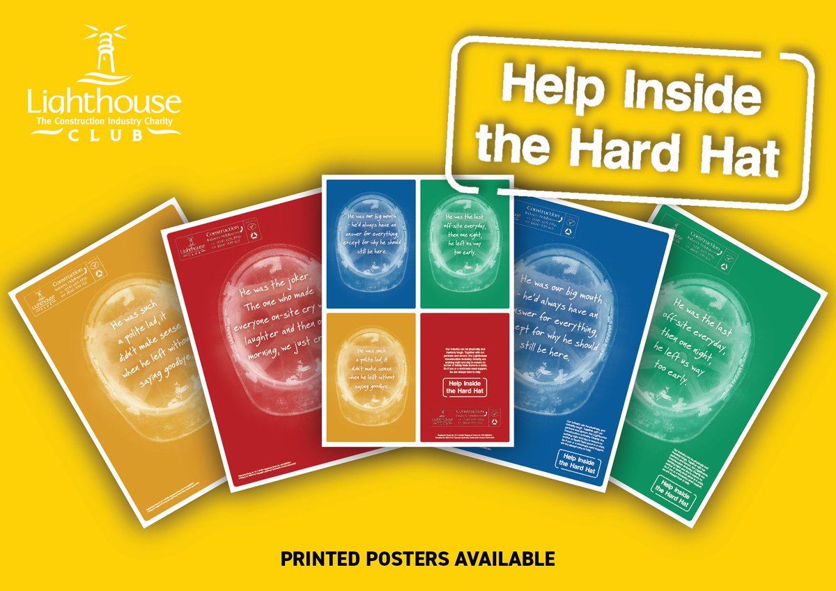 This September our team is raising money for @LighthouseClub_ and supporting the health of construction workers. 

Need some printed posters on site to help raise awareness?
Give us a call on 01621 744740

#mentalhealth #construction #HelpInsidetheHardHat