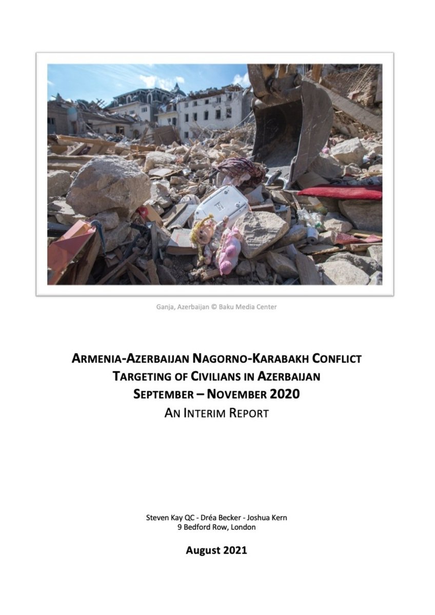 fmirzayev's tweet photo. The report examines the deliberate attacks resulted in death of 100 Azerbaijani civilians in various Azerbaijani cities.  The Report is an outcome of terrific efforts of 9 Bedford Row Team, BM Morrison Partners Team and Azerbaijani Bar Association for the last 8 months. https://t.co/6s3SetSphi