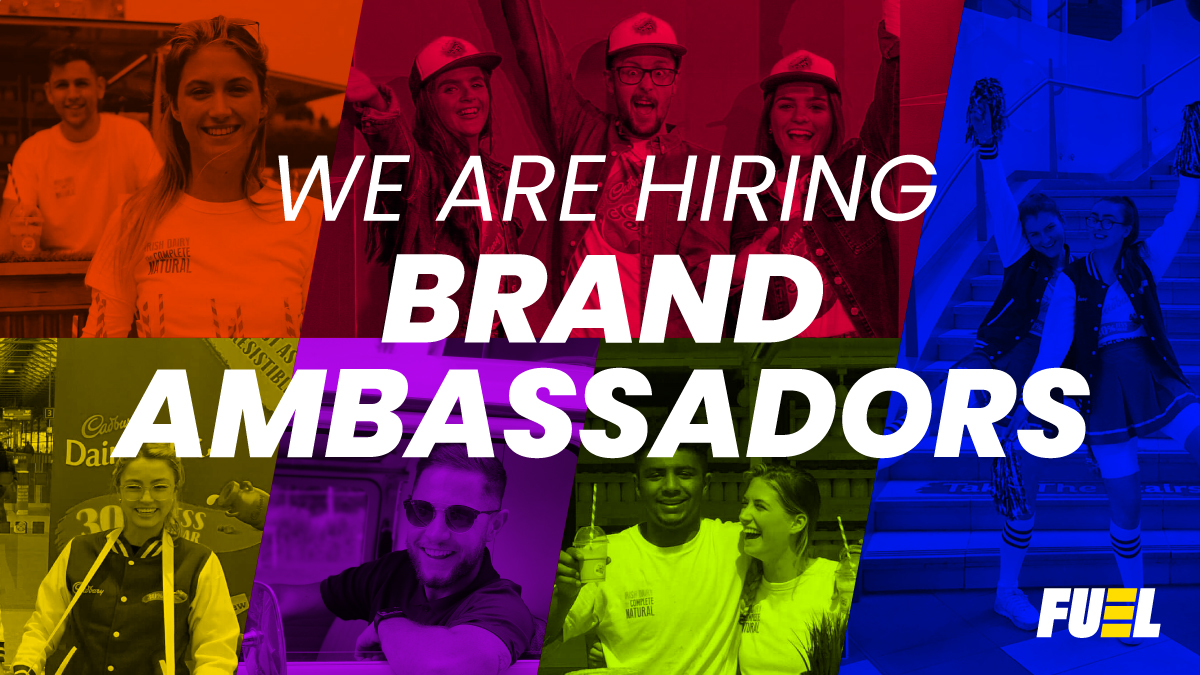 Fuel (@fuelhq_) on Twitter photo Interested in working on a variety of fun events with flexible working hours all while meeting new people? We are looking for enthusiastic, engaged and friendly people to join our team of brand ambassadors, just email info@fuelhq.ie for more! #jobfairy Interested in working on a variety of fun events with flexible working hours all while meeting new people? We are looking for enthusiastic, engaged and friendly people to join our team of brand ambassadors, just email info@fuelhq.ie for more! #jobfairy