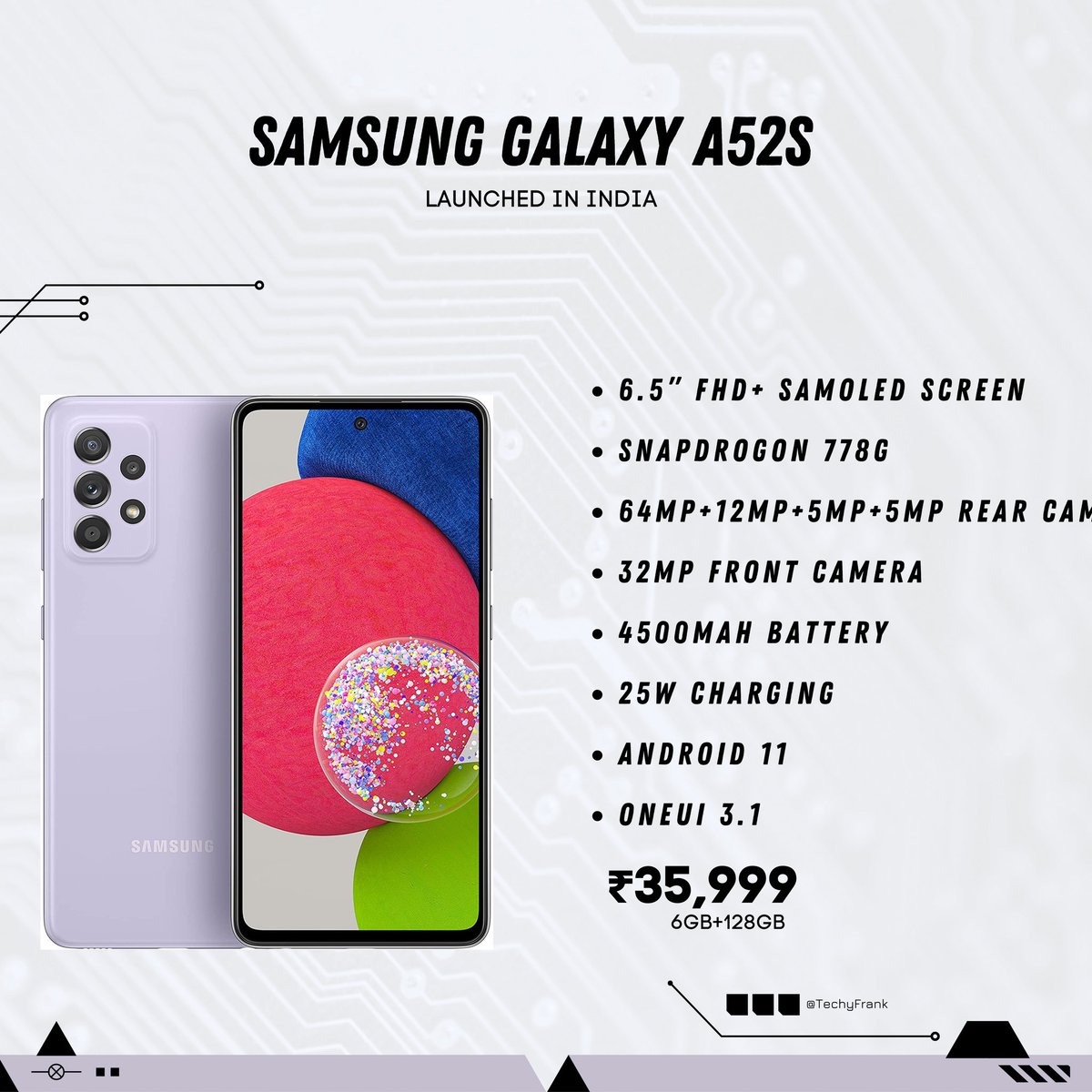 TechyFrankMedia's tweet image. #GalaxyA52s5G