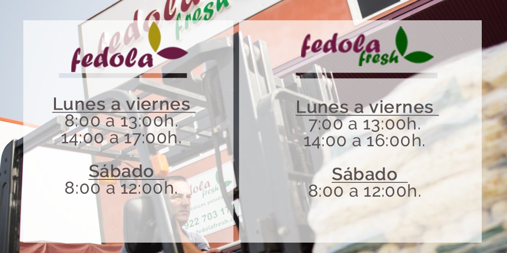 Decimos adiós 👋  al mes de agosto y damos la bienvenida a septiembre con actualización de horario ⌚️.

Consulta el que corresponde a nuestras instalaciones de #Fedola en #ElChorrillo y #FedolaFresh en #Chafiras.

#bienvenidoseptiembre #horariocomercial