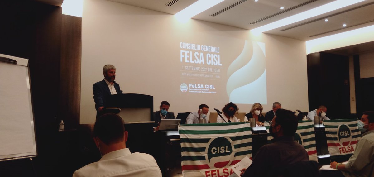 Si avviano i lavori del Consiglio Generale Felsa Cisl con la relazione  del Segretario Generale Mattia Pirulli.