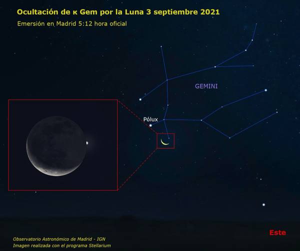IGNSpain's tweet photo. 🗓️ Calendario astronómico septiembre 🔭

🌘 3: Luna oculta la estrella κ Gem
🌑 7: Luna nueva
🌒 9-10: conjunción Luna-Venus
🌓 13: Luna cuarto creciente
🪐 16-18: conjunción Luna con Júpiter y Saturno
🌕 21: plenilunio
🍂 22: otoño (hemisferio norte)
🌗 29: Luna cuarto menguante https://t.co/aywtGSvPbe