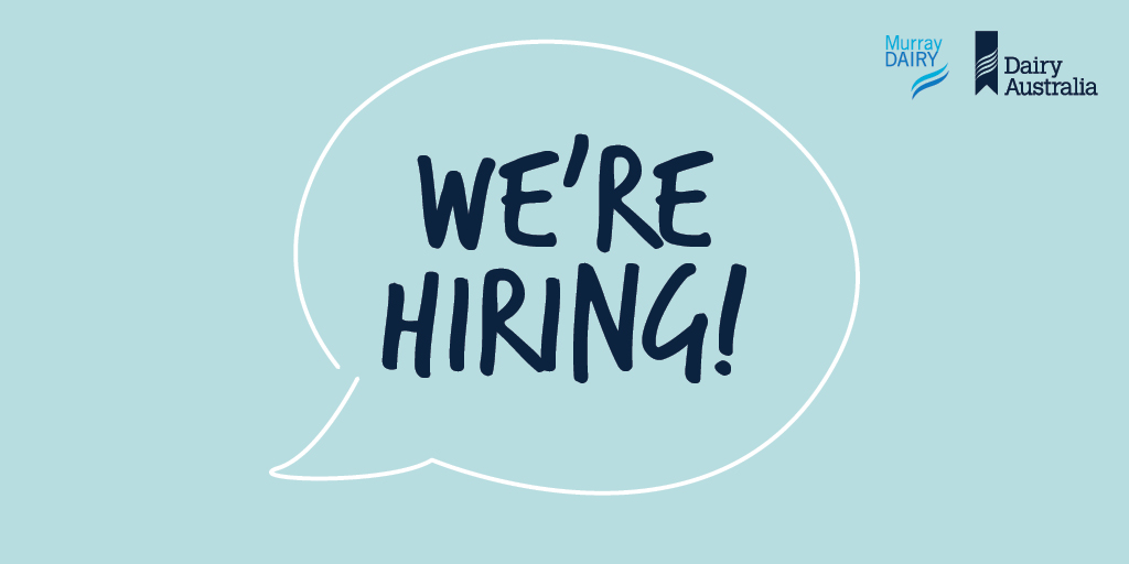 MurrayDairy's tweet photo. Would you like to join the Murray Dairy team?
We’re looking for a full time Communications Advisor to lead the communications activities for our organisation. Apply now: https://t.co/mWtfEAzc3D https://t.co/dDkFclFjIY