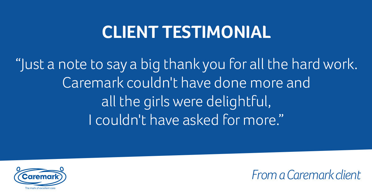 CMarkRotherham's tweet image. We are proud to support our clients.  We take the responsibility very seriously so you can imaging how we felt to receive this positive feedback.  If you feel we can help support you with our #complexclients please us call on 01709 789340 or email us at rotherham@caremark.co.uk