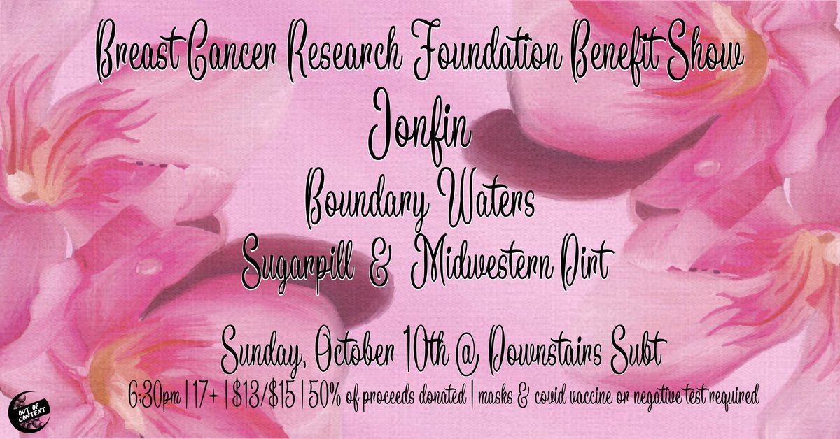 In 2020, we had planned on doing 1 benefit show a month but obviously the world had other plans. Very excited to be announcing our first benefit show of 2021 right now.

<a href="/jonfinmusic/">Jonfin</a> | <a href="/BoundaryWtrs/">Boundary Waters</a>| <a href="/sugarpill_band/">Sugarpill</a> | Midwestern Dirt

Tickets @ get2thegig.com