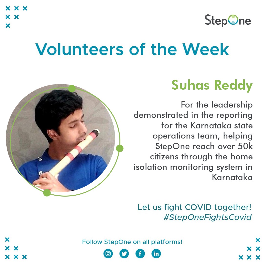 Projectstepone's tweet photo. StepOne volunteers never fail to impress. We celebrate the contributions of some of our volunteers this week who fully deserve our appreciation! 😄
@Sandeep32617139
#VolunteersOfTheWeek #IndiaFightsCovid #StepOne #ProjectStepOne #Volunteers #Celebrate https://t.co/HMgsJXhJEB