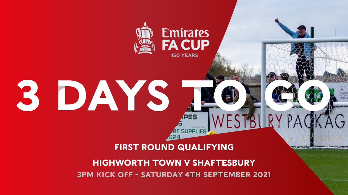 COME &amp; SUPPORT YOUR LOCAL!!!

We host <a href="/SFC1888/">Shaftesbury F.C</a> in the <a href="/EmiratesFACup/">Emirates FA Cup</a> First Qualifying Round this Saturday in a 3pm Kick Off!

Please come and show your support and lets…. FILL THE ELMS!!! 🔴⚫️