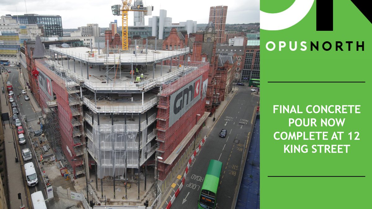 We've hit a huge milestone in the construction of #12KingStreet as the final concrete pour is now complete on the 7th floor roof terrace. Up next is the installation of the curtain wall glazing. Read more here: hubs.li/H0Wklgd0