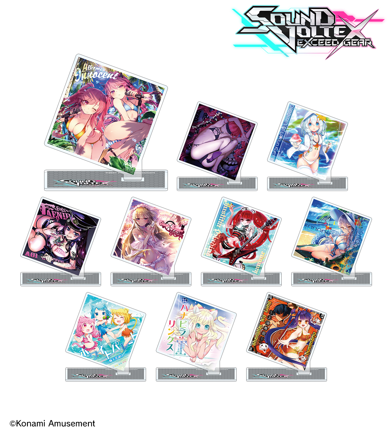 SOUND VOLTEX トレーディングスクエア缶バッジ SOUND VOLTEX EXCEED GEAR - トレーディングスクエア缶バッジ