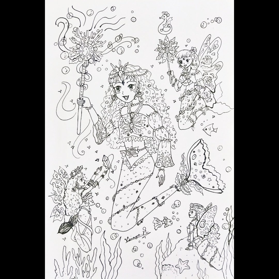 artistlife92's tweet photo. π§π»ββοΈπΈπ»Mermaid princess with her companions. Done with black gel pen on unruled paper.
#Merfairies #MermaidFashion #Mermaid #Princess #MerPrincess
#Pearls #Coral #WednesdayArt #Art #ArtistOnInstagram #ArtOnInstagram #Fish #MermaidStaff #MermaidArt
#Ocean https://t.co/zBsm4rciYd