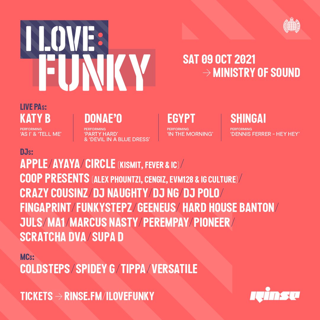 This is going to be 🔥🔥🔥👏🏼🎶
tickets - rinse.fm/ilovefunky
@rinsestagram
@ministryofsoundclub