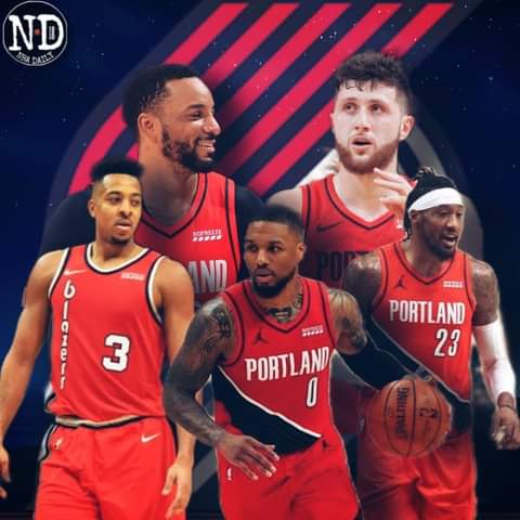 Portland Trail Blazers Projected Starting Lineup:

PG Damian Lillard
SG CJ McCollum
SF Norman Powell 
PF Robert Covington 
C Jusuf Nurkic https://t.co/gML3KE7Twj