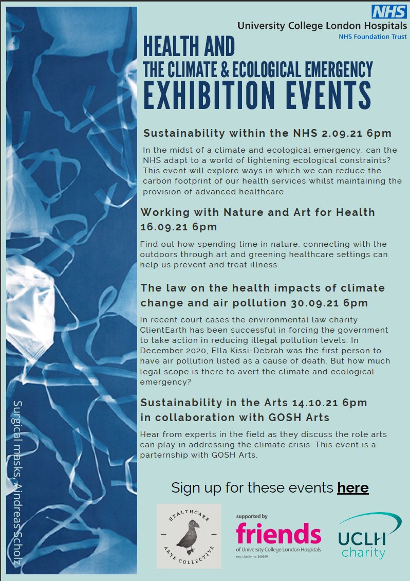 Here is some info about the Health, Climate and Ecological Emergency exhibition I am participating in at UCH Street Gallery. Lots of events that are worth attending <a href="/artshealthcare/">Healthcare Arts Collective</a> #health #arts #photography uclh.nhs.uk/about-us/who-w…