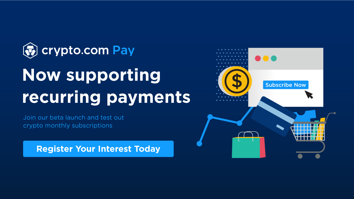 🆕 https://t.co/vCNztATkNg Pay launches Recurring Payments Feature Beta 🗓️  Merchants can now accept monthly subscriptions 💪 More convenient and  flexible for customers and merchants Register your interest today!  #PayEverywhere #CryptoComPay Details 👇