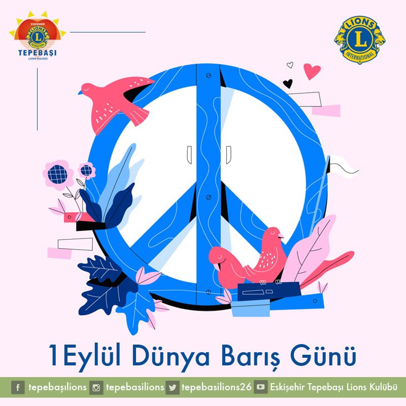 Ne mutlu “Yurtta Barış Dünyada Barış” diyen Büyük Önderimiz Mustafa Kemal Atatürk’ün anlayışıyla geleceği kucaklayanlara.

1 Eylül #DünyaBarışGünü kutlu olsun.