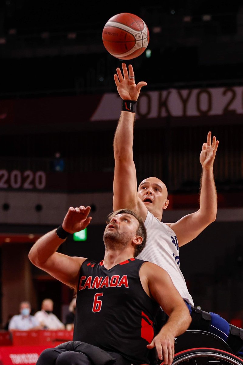 Towering display 🏀 

🇬🇧 66 - 52 🇨🇦

Our wheelchair basketball men are into the Tokyo 2020 semis 🔥

#ImpossibleToIgnore