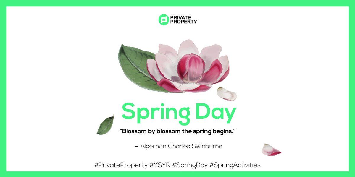 Spring is a wonderful time to be outside. It's time to wear your bright colours and blossom because you have been waiting on these spring vibes. 

What do you enjoy doing in spring? Let us know in the comments section.

Use #HappySpringDay #PrivateProperty #YSYR #SpringActivities