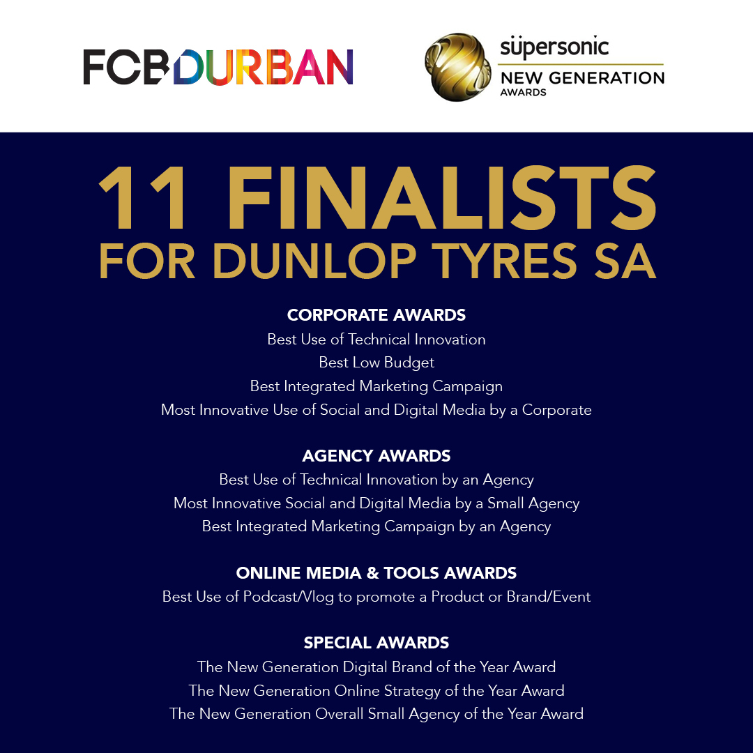 We went places Google hasn't been and came back with 11 New Gen finalists! Well done to our amazing team and client @Dunloptyres_SA! Fingers crossed for the awards show! #NewGenAwards #DunlopTyres #GrandtrekUncharted @new_gen_awards