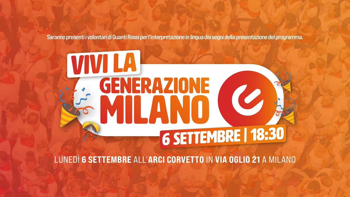 Lunedì 6 settembre vi aspettiamo all’Arci Corvetto dalle 18:30 per presentare il frutto del lavoro di questi mesi.
Ci saranno buon cibo, banchetti e intrattenimento, ma soprattutto ci sarà la #GenerazioneMilano: <a href="/gaia_romani/">Gaia Romani</a>, <a href="/FedeBottelli/">Federico Bottelli</a> e tantǝ altrǝ!

#Milano #Milano2021