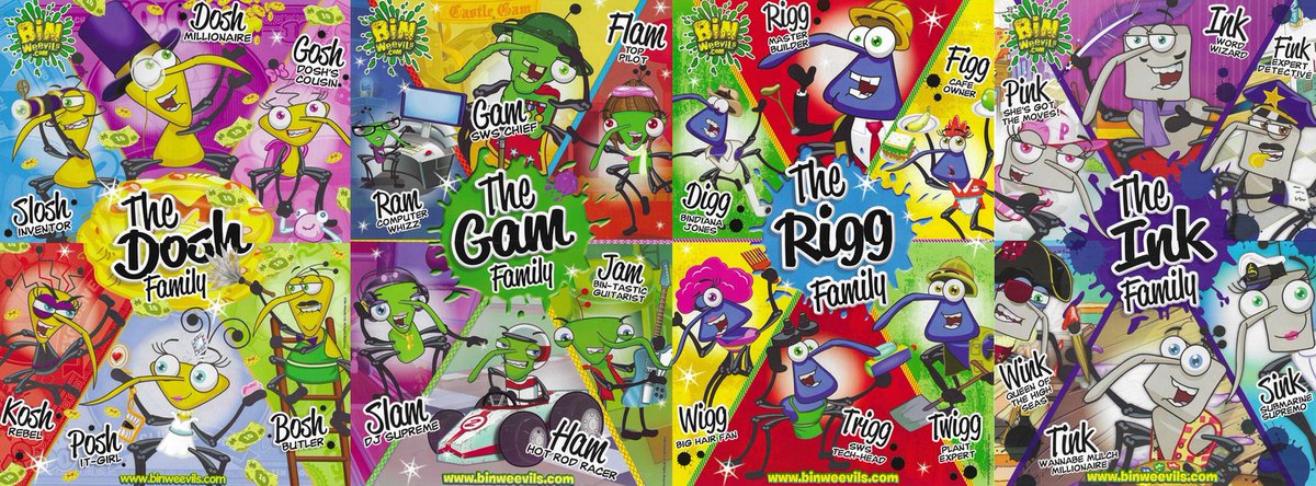 BW_Wiki's tweet photo. Bin Weevils featured 14 different character families, all with their own unique backstories, personalities and looks. Here's a small compilation of family posters from the Bin Weevils Magazine.  #binweevils #onlinegame #virtualworld https://t.co/cQvqahCG8x