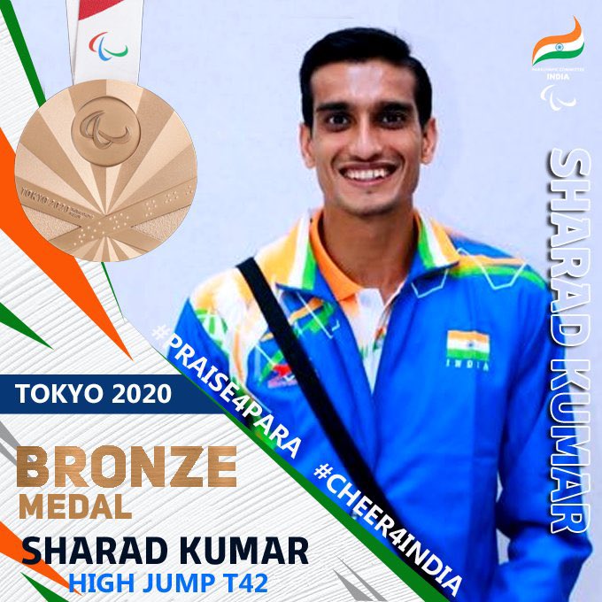 #SharadKumar brings home the Bronze. Amazingly played 👏🏻 #TokyoParalympics