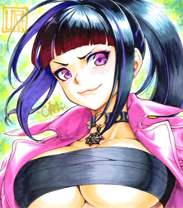 今日の色紙346日目
リクエストより、ハン・ジュリ 凄覇威蛇悪コスチューム(特攻服)です。
参考にさせていただいたページ→https://t.co/2DVxBQxjIt

#描いた色紙なるべく毎日アップする
#コピック #アナログ絵 #ハンジュリ #sfv #StreetFighter 
#格ゲーキャラ描こうぜ 