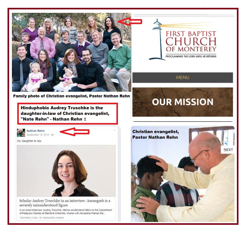 Audrey Truschke - one of the main face of DGH conference is known for her Anti-Hindu mentality, 
...But also... she is daughter-in-law of christian Evangelist !
This is not coincidence !!!
<a href="/amitsurg/">Amit Thadhani</a> <a href="/missionkaali/">Mission Kaali - Say No To Conversion</a>
#DGH_Panelists_Hindu_Haters