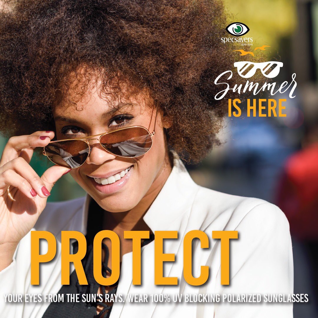 SpecsaversO's tweet photo. *Tips to protect your eyes this summer*

1. Wear Sunglasses with Complete Ultraviolet Protection

Let’s start with the obvious one – sunglasses. 
You already know that you should protect your skin from ultraviolet radiation (UVR) and our eyes need similar protection. https://t.co/1PftdlST4U