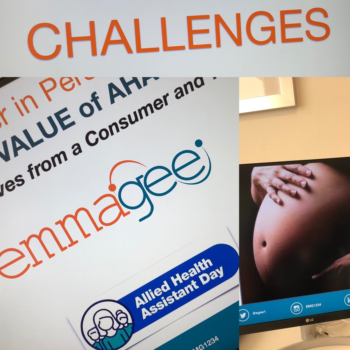egee1's tweet photo. Amazing to film my keynote presentation @MonashHealth for the #alliedhealthassistant day conference! What a privilege to highlight the amazing value that they bring to one’s recovery. Especially important in delivering person centred care in covid #Emmagee #challenges #Health https://t.co/3jAjVFPFhV