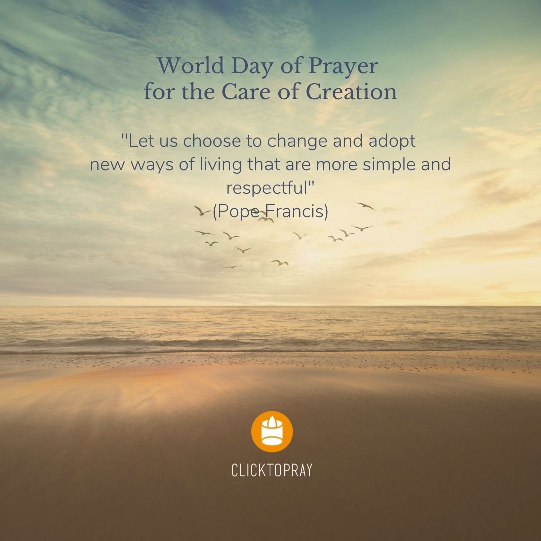clicktopray_en's tweet photo. World Day of Prayer for the Care of Creation. ��🌱🌍
The Pope invites us to take care for our common home seriously: What can I do to support this mission?
#TimeForCreation https://t.co/M2e1704uyU