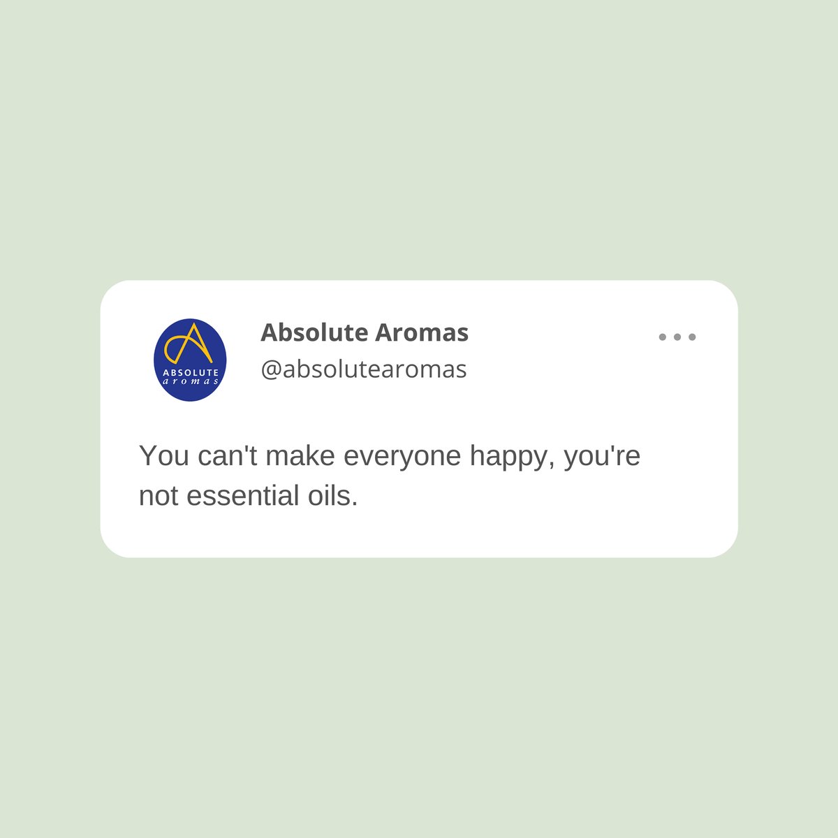 AbsoluteAromas's tweet photo. Essential oils make everything better! Who agrees? 😆🌿#essentialoils #wellnesswednesday #AbsoluteAromas https://t.co/0wUrNoFl1R