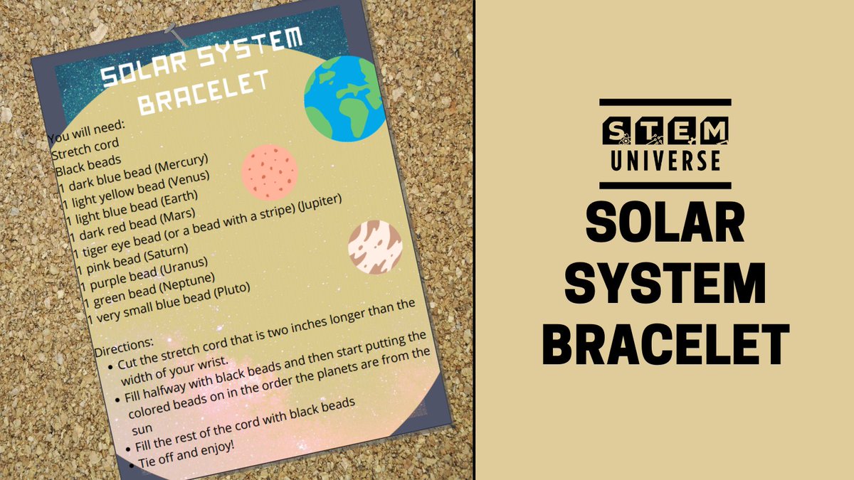 STEM_Universe's tweet photo. Looking for a fun way to teach your students the order of the solar system and help them retain the information? Start with the Solar System Bracelet: https://t.co/psj8sgAQu2 https://t.co/9djC0bqods