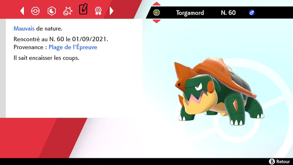 WShinyHunting's tweet photo. Torgamord ( Drednaw ) en 113 Re's !
Seule rencontre en dehors de la caverne pugnacité et torgamord tombe directement en shiny !!
Shiny living dex 273/898
#shinypokemon #PokemonSwordShield #PokemonEpeeBouclier https://t.co/oJDaGtgvPp