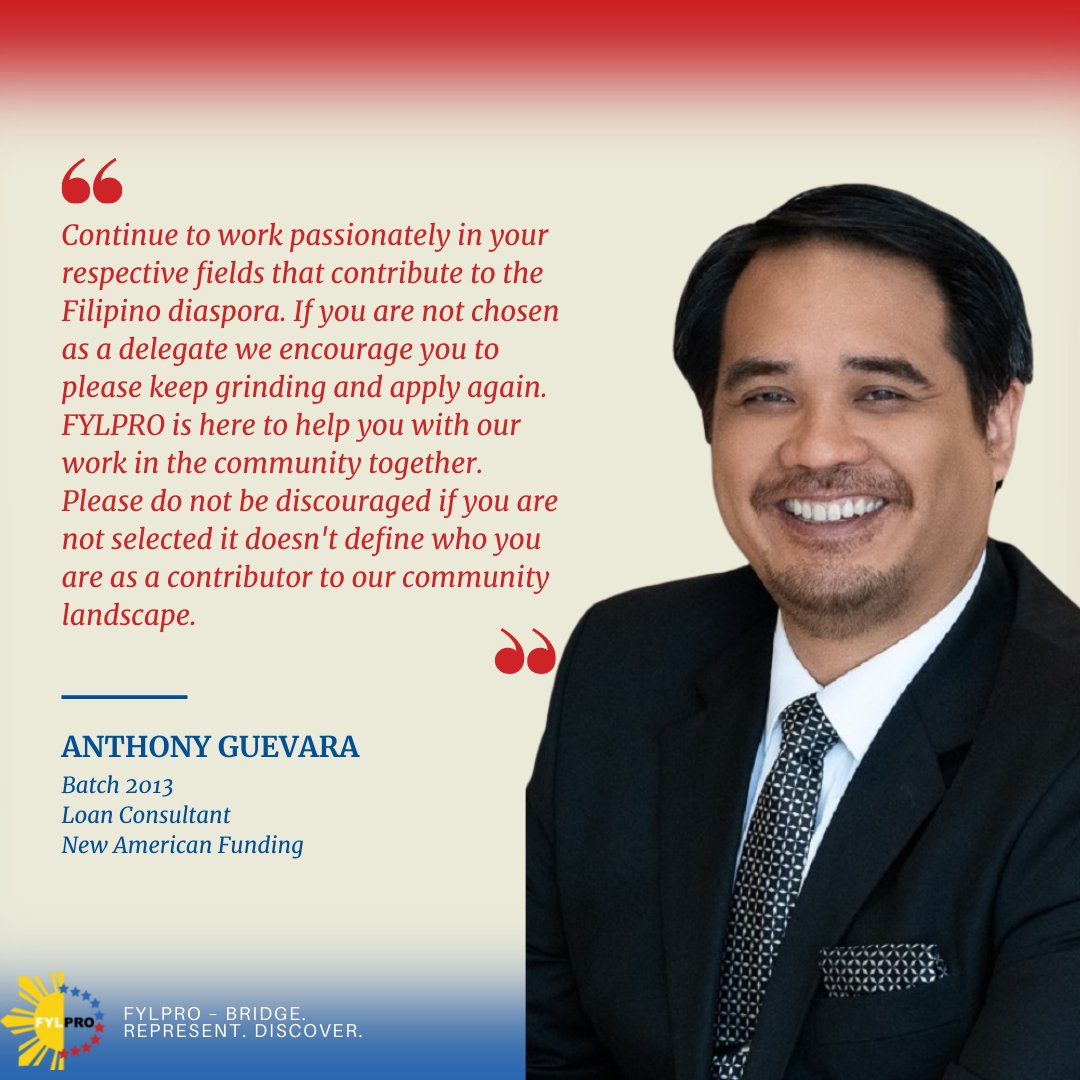 FylproMabuhay's tweet photo. What advice would you give those applying for immersion program?
Check out FYLPRO delegates Francine Maigue (2012), Anthony Guevara (2013) and @jessicacaloza (2015)'s advice.
ICYMI: Recap of last week's anniversary: https://t.co/9T3uFtscsC
Support: https://t.co/3Z6ixDh2yJ https://t.co/IJyrloXj2g