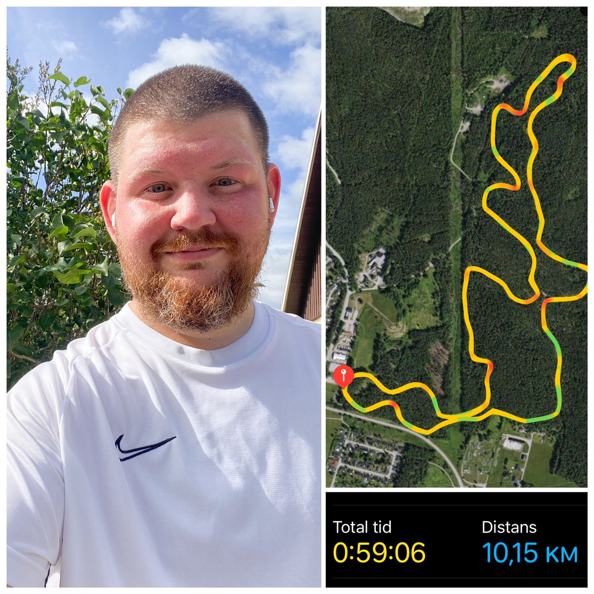 Efter att ha löptränat sedan juni blev det nytt rekord idag. 1 mil löpning i spåret: 58 min och 17 sekunder. Nu fortsätter vi kämpa genom hösten 💪🏻🏆