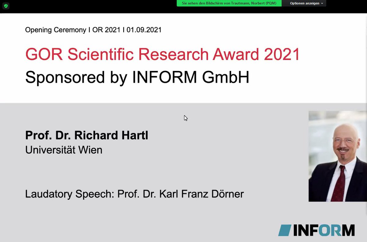 marganst1's tweet photo. Richard Hartl is winner of the GOR Scientific Research Award 2021 #or2021 https://t.co/e3LeWmwL7d