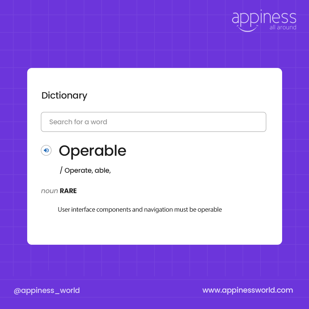 AppinessWorld's tweet image. The Web Content Accessibility Guidelines (WCAG) has four main principles, which state that content must be POUR: Perceivable, Operable, Understandable, and Robust. Here is what you need to read between the lines!  
#webcontentaccessibilityguidelines #appinessinteractive #appiness